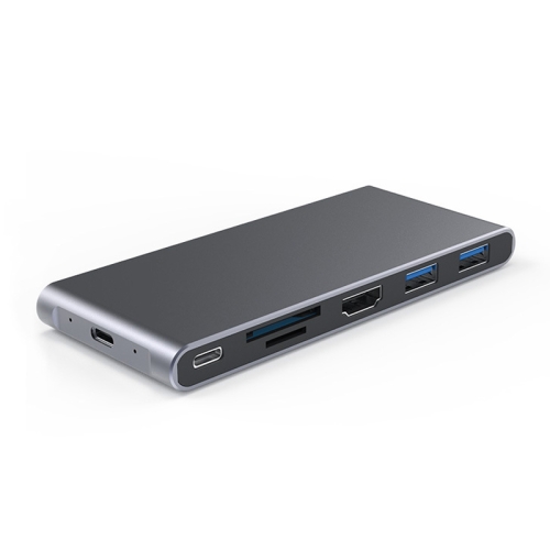 

Blueendless Mobile Hard Disk Box Dock Type-C To HDMI USB3.1 Solid State Drive, Style: 6-in-1 (Support M.2 NGFF)