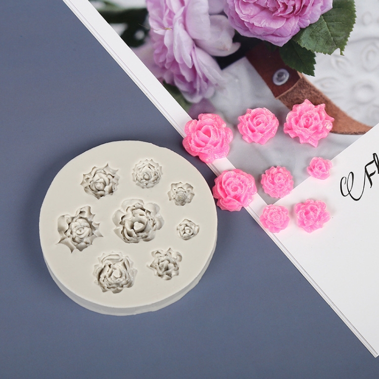 

3 PCS Flower Mold DIY Crystal Drip Silicone Mold, Specification: Small Flower