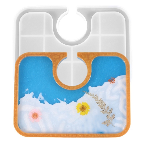 

DIY Crystal Glue Afternoon Tea Tray Decoration Silicone Mold, Specification: 60-708