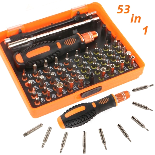 

53 in 1 Multi-Function Chrome Vanadium Steel Glasses Screw Hardware Tool(Orange)