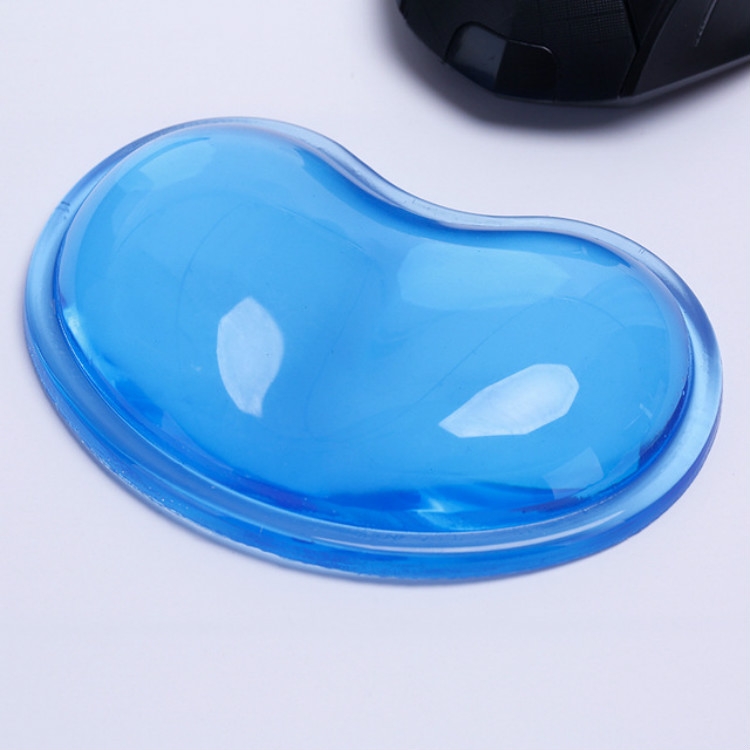 

Heart-shaped Transparent Silicone Mouse Pad Non-slip Crystal Wrist Mouse Pad(Blue)