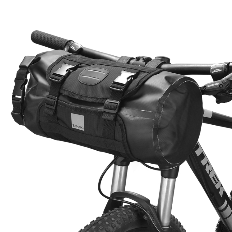 

SAHOO 11L Enlarged Bicycle Front Bag Mountain Bike Clip Mesh Waterproof And Wear-Resistant Handlebar Bag(Black)