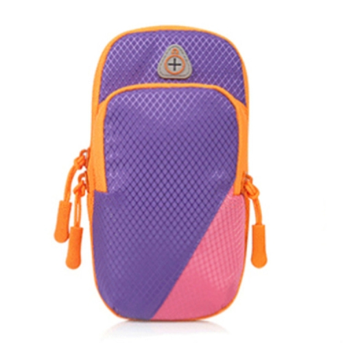 

6 inch Sports Running Mobile Phone Arm Band Sports Arm Bag(Purple)