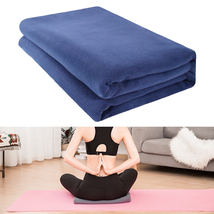 

Yoga Blanket Meditation Auxiliary Blanket Yoga Supplies(Navy)