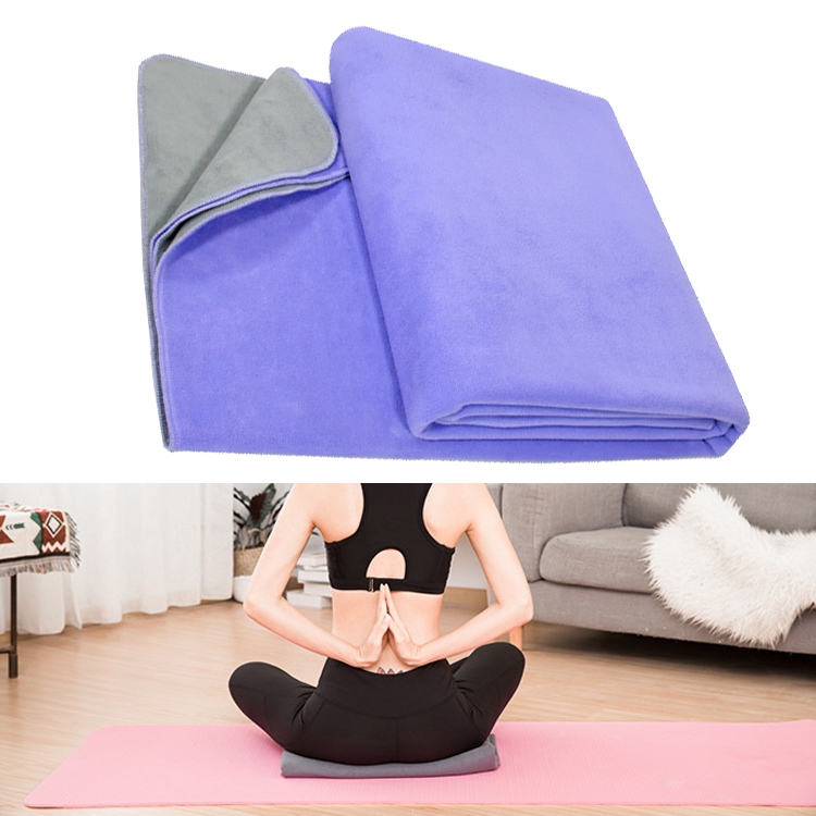 

Yoga Blanket Meditation Auxiliary Blanket Yoga Supplies(Purple/Light Gray)