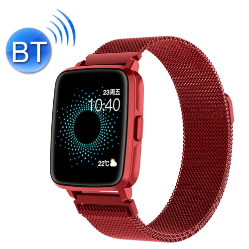 

I68 Song Playback Lasting Battery Life Bluetooth Call Smart Bracelet, Colour: Red Steel
