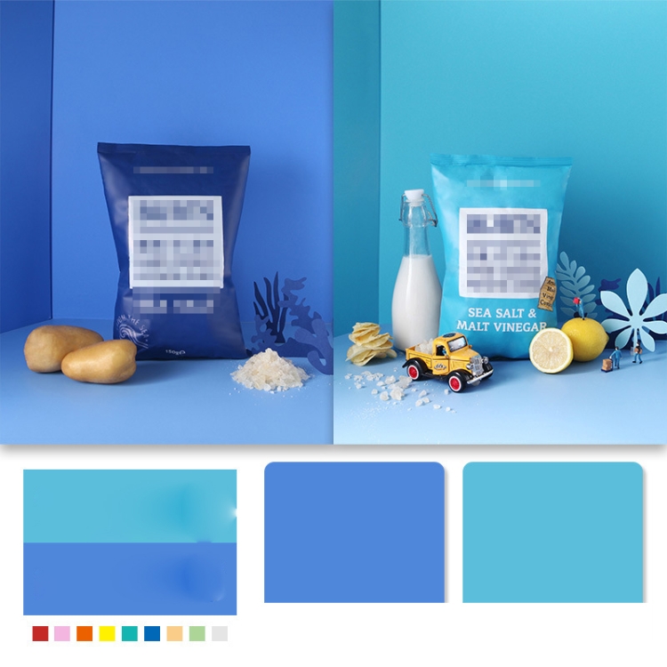 

60 X 60cm Non-Reflective Matte PVC Board Double-Sided Solid Color Photo Background Board Filming Photography Props(Sky Blue + Lake Blue )
