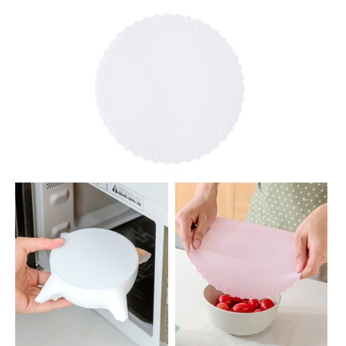 

Silicone Wrap Food Fresh Keeping Lid High Stretch Seal Vacuum Container Cover Storage Lid(White)