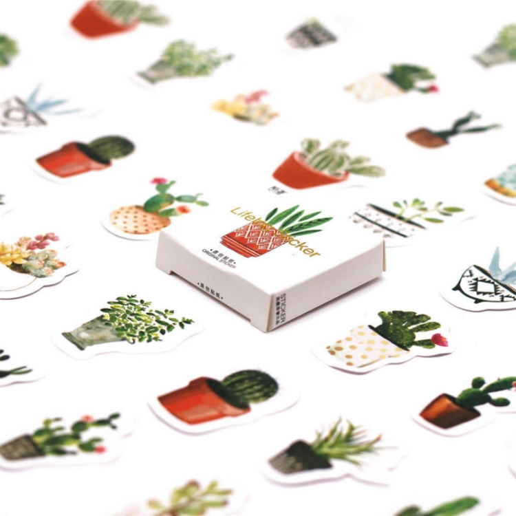 

5 PCS That Touch of Green Plant Hand Stickers Stickers DIY Decorative Seal Stickers
