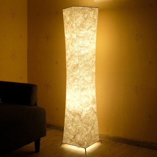 

Softlighting Minimalist Design Fabric Shade Standing Light Living Room Bedroom Warm Atmosphere LED Floor Lamp, Plug:EU Plug