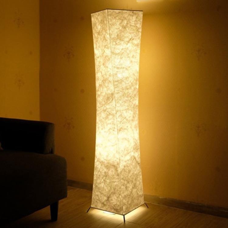 

Softlighting Minimalist Design Fabric Shade Standing Light Living Room Bedroom Warm Atmosphere LED Floor Lamp, Plug:US Plug