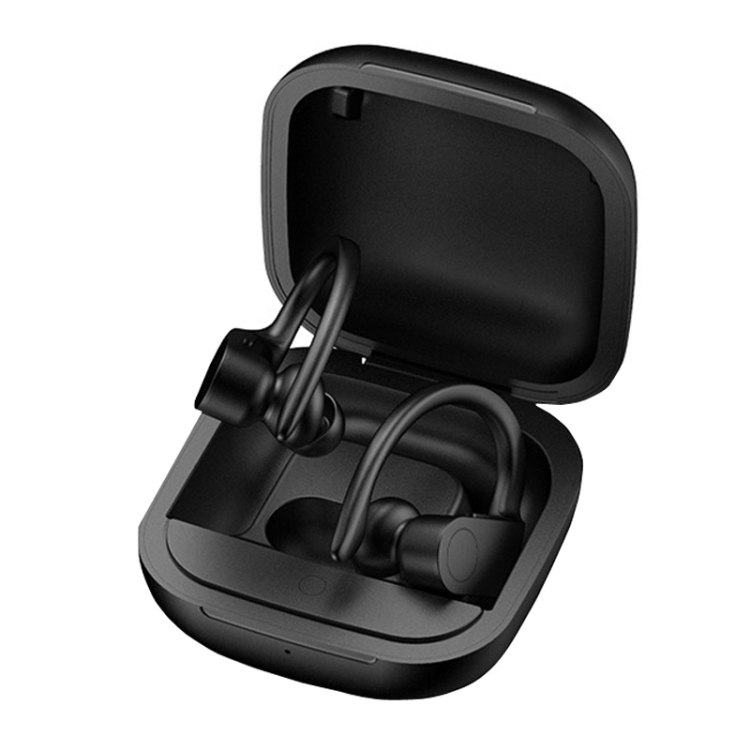 

W-04 Ear-mounted Waterproof TWS Wireless Bluetooth Sports Earphone, Colour: Black