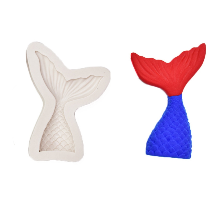 

5 PCS Mini Mermaid Tail Liquid Silicone Mold Fondant Baking Mold, Specification: Small (Gray) 15-95