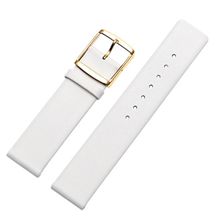 

Men And Women Pin Buckle Leather Strap For CalvinKlein K2G211 /K2Y236, Size: Tableband Width 22mm(White Plain Weave Gold Buckle)