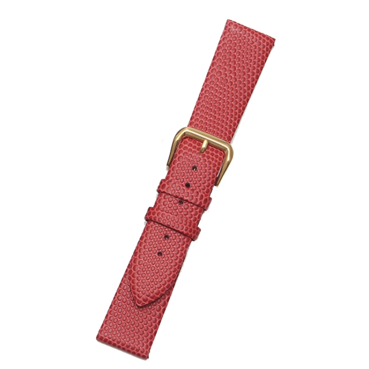

Thin Watch Chain With Calfskin Lizard Pattern Strap, Size: Strap Width 12mm(Red Gold Pin Buckle)