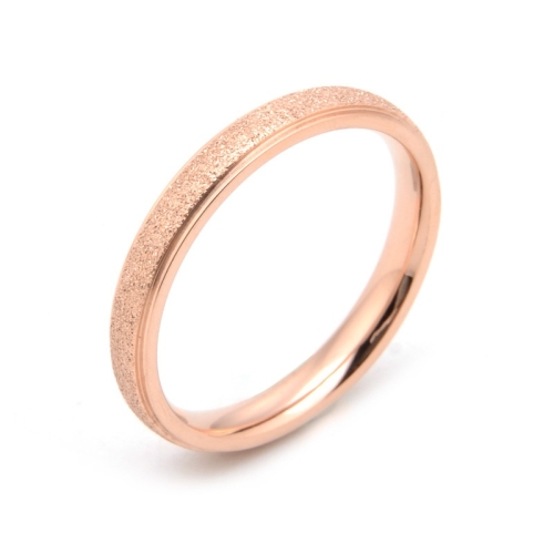 

4 PCS Three Lifetimes Titanium Steel Couple Rings Very Fine Frosted Ring, Size: US Size 5(Rose Gold)