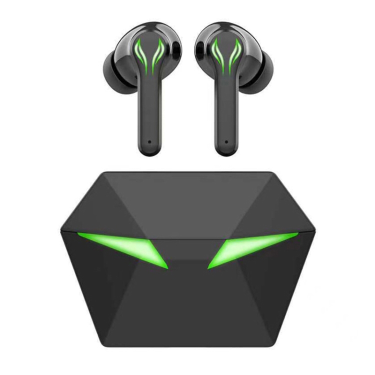 

W-21 No delay TWS Wireless Bluetooth 5.1 Gaming Earphone with Breathing Light(Black)