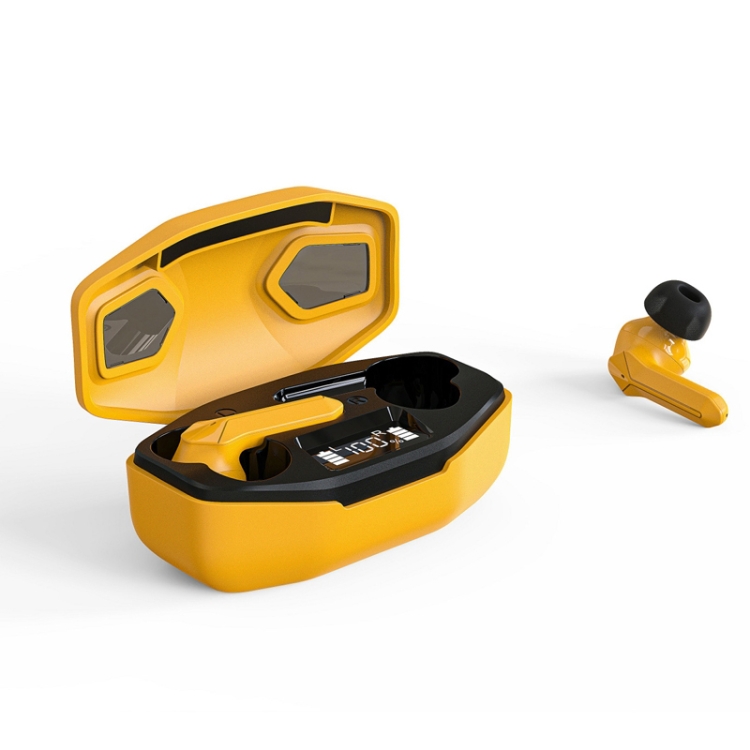 

T68 TWS Low Latency Bluetooth 5.1 Gaming Earphone with Power Display(Yellow)