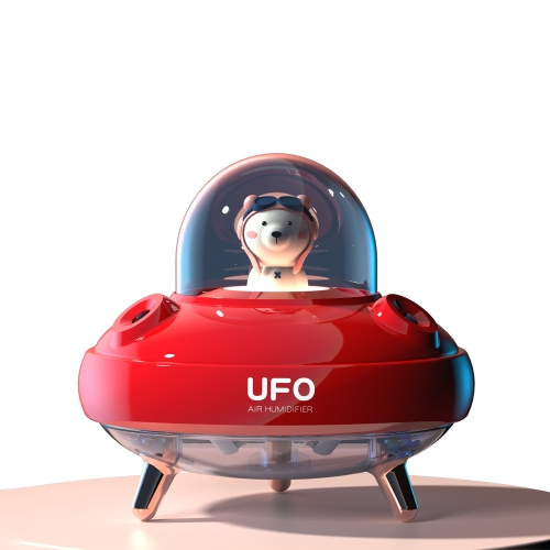 

HO3 UFO Double Spraying Pet Humidifier Home Air Nebulizer Water Replenishing Instrument, Colour: Battery Model (Red)