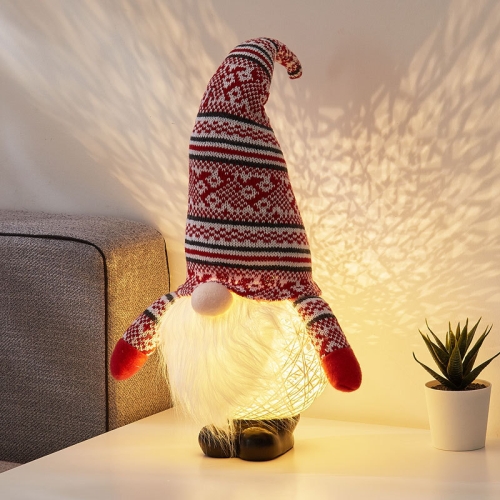 

Santa Claus Night Light Children Bedroom Bedside Sepak Takraw Starlight Lamp(Red Hat)