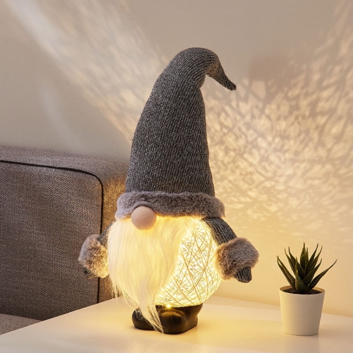 

Santa Claus Night Light Children Bedroom Bedside Sepak Takraw Starlight Lamp(Gray Hat)