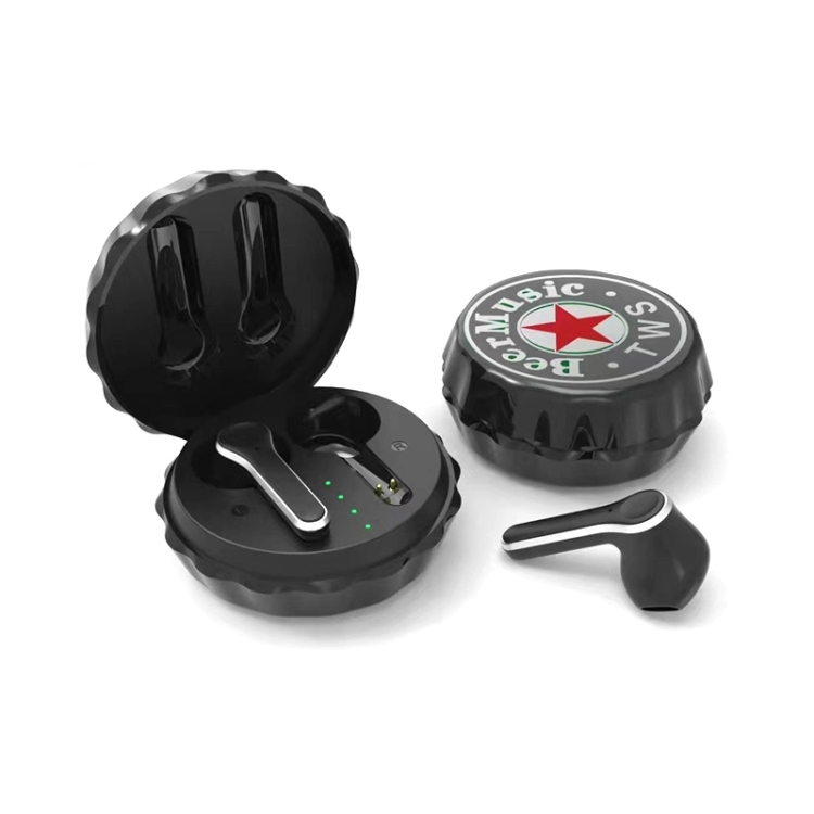 

Pro13 Beer Cover Wireless Bluetooth Binaural Stereo In-Ear Sports Earphone(Black)