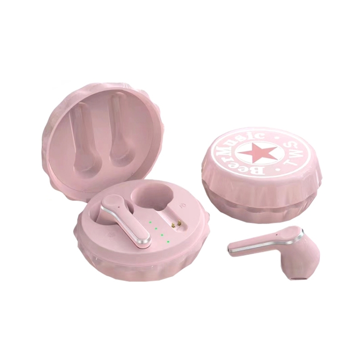 

Pro13 Beer Cover Wireless Bluetooth Binaural Stereo In-Ear Sports Earphone(Pink)