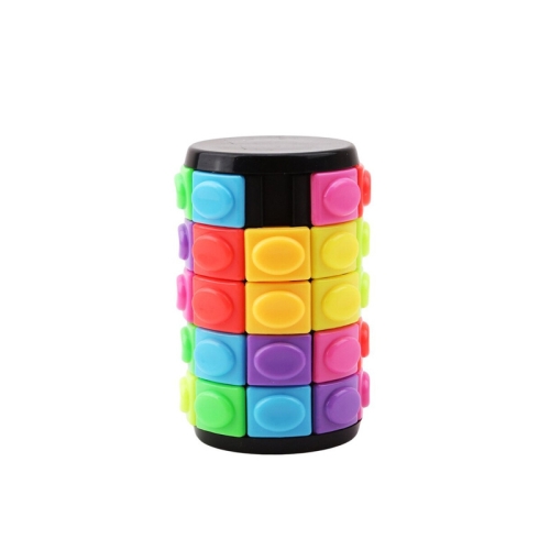 

3 PCS Corn Magic Cube Cylindrical Rotating Magic Cube Educational Decompression Toy, Colour: 5-layer Black