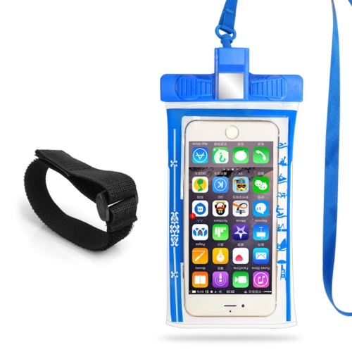 

3 PCS Mobile Phone Waterproof Bag Swimming Diving Mobile Phone Sealed Protective Cover With Survival Whistle, Specification： Armband (Blue)