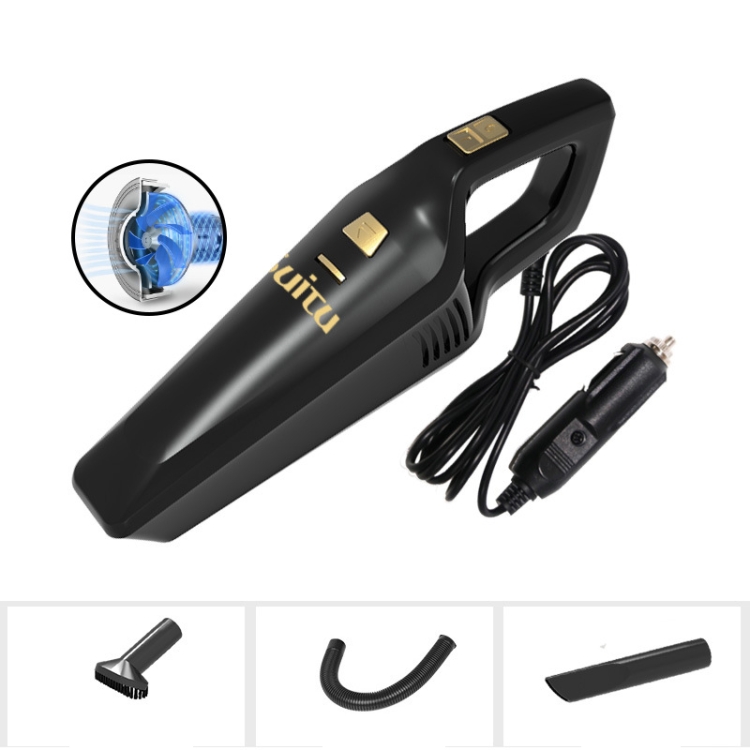 

Handheld Multifunctional High-Power Powerful Car Vacuum Cleaner Vacuum Cleaner with Cable (Black)