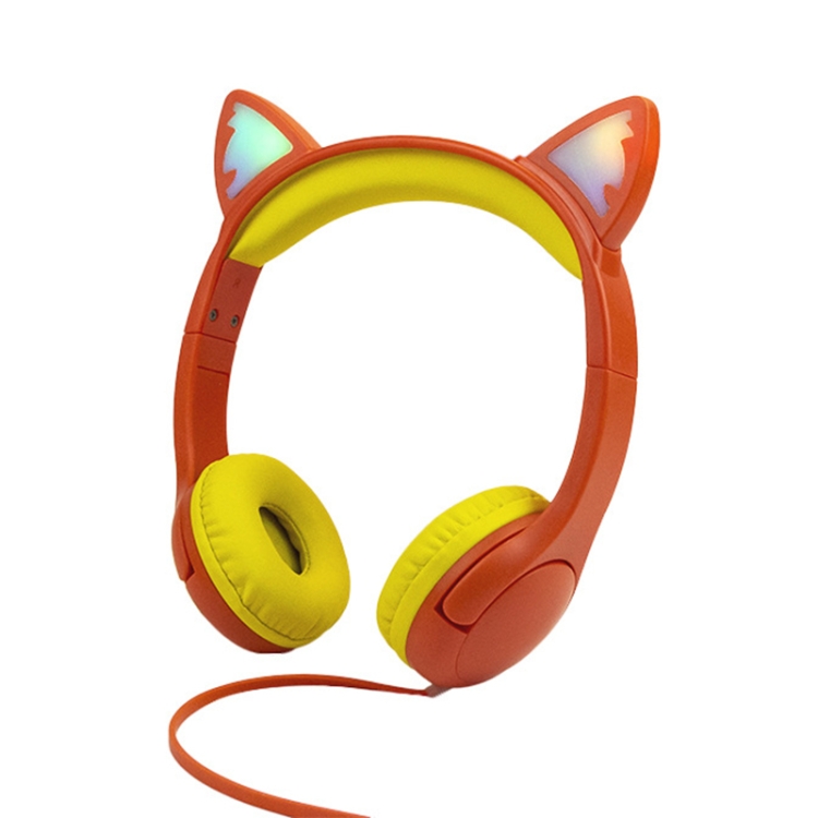 

LX-K06 3.5mm Wired Children Learning Luminous Cat Ear Headset, Cable Length: 1.2m(Orange)