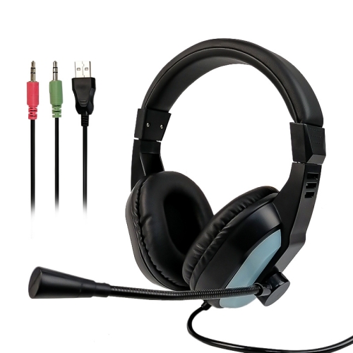 

LX-T07 Head-Mounted Luminous Gaming Computer Headset with RGB Lights & Noise-Cancelling Microphone(Black)