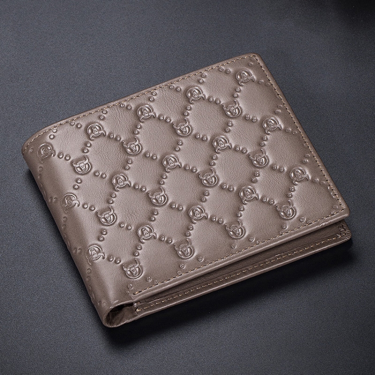

BUFF CAPTAIN 0204 Men Leather Horizontal And Vertical Wallet First-Layer Cowhide Anti-Theft Brush Card Clamp, Colour: Luxury Gray (Horizontal)
