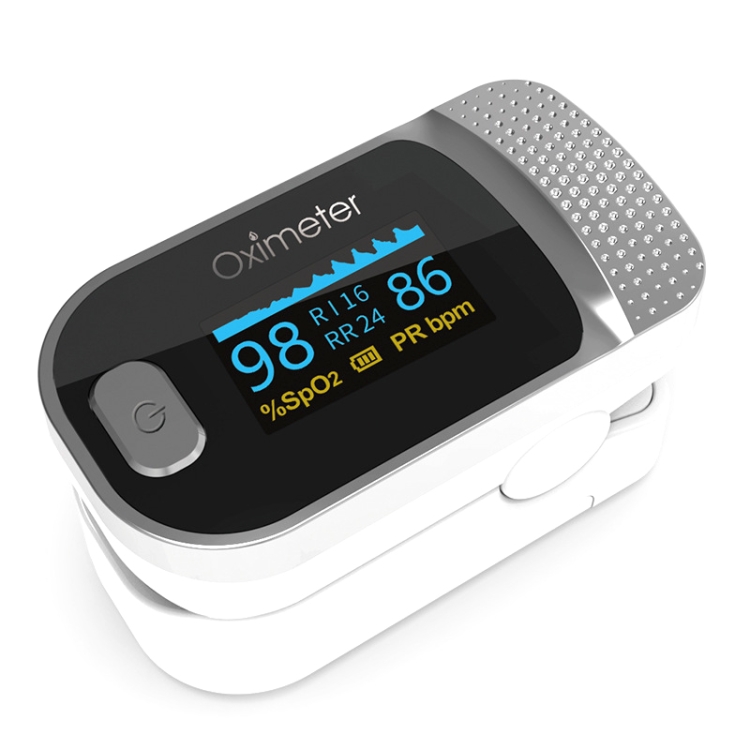 

JZ-134R Finger Clip Oximeter Pulse Oximetry Monitor(White Silver)