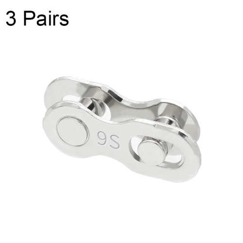 

20 Pairs 9 Speed (Silver) ZH405 Mountain Road Bicycle Chain Magic Buckle Chain Quick Release Buckle