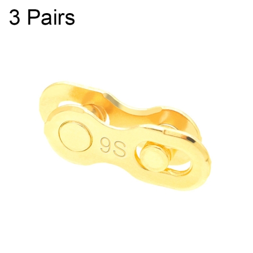 

10 Pairs 9 Speed (Gold) ZH405 Mountain Road Bicycle Chain Magic Buckle Chain Quick Release Buckle