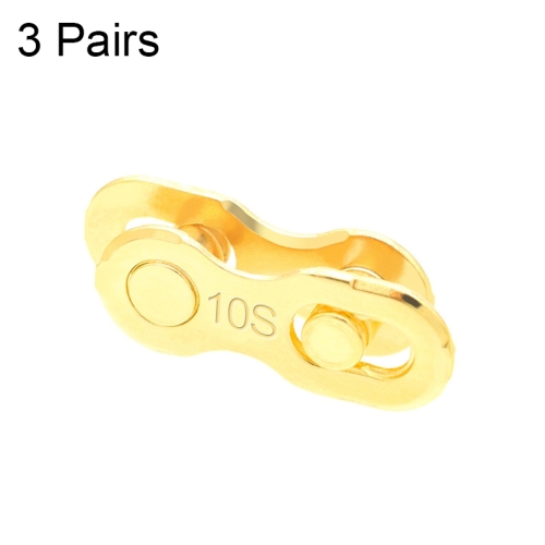 

10 Pairs 10 Speed (Gold) ZH405 Mountain Road Bicycle Chain Magic Buckle Chain Quick Release Buckle