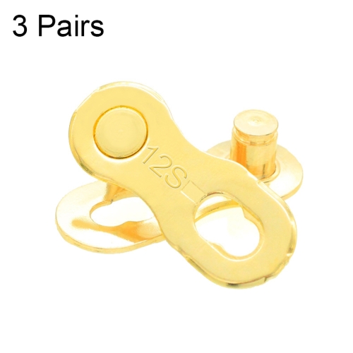 

5 Pairs 12 Speed (Gold) ZH405 Mountain Road Bicycle Chain Magic Buckle Chain Quick Release Buckle