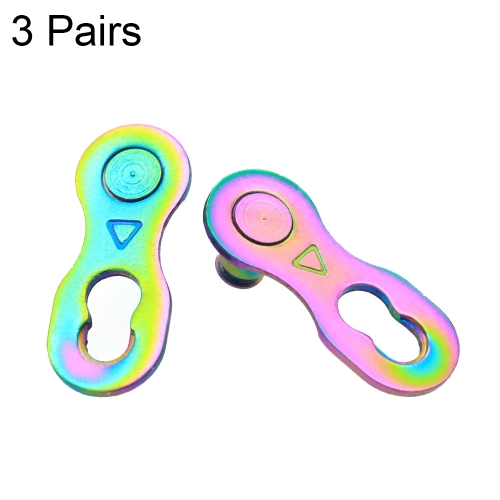 

5 Pairs 6/7/8 Speed (Colorful) ZH405 Mountain Road Bicycle Chain Magic Buckle Chain Quick Release Buckle