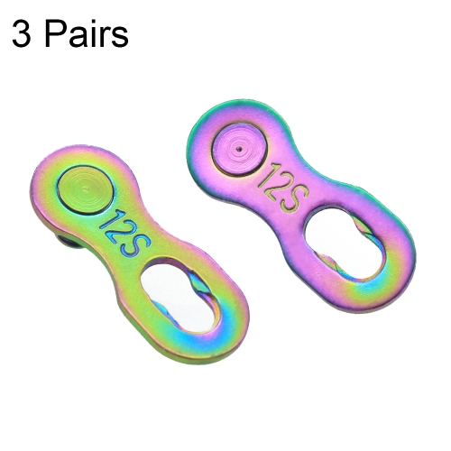 

5 Pairs 12 Speed (Colorful) ZH405 Mountain Road Bicycle Chain Magic Buckle Chain Quick Release Buckle