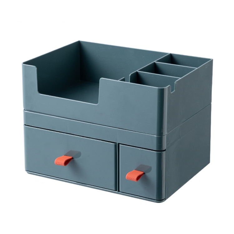 

Drawer-Type Desktop Storage Box Divided Multi-Layer Jewelry Box, Specifications： 1 Layer + Cover (Green)