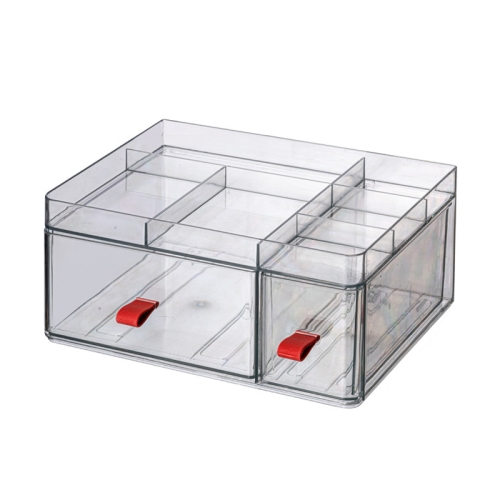 

Drawer-Type Desktop Storage Box Divided Multi-Layer Jewelry Box, Specifications： 1 Layer (Translucent)