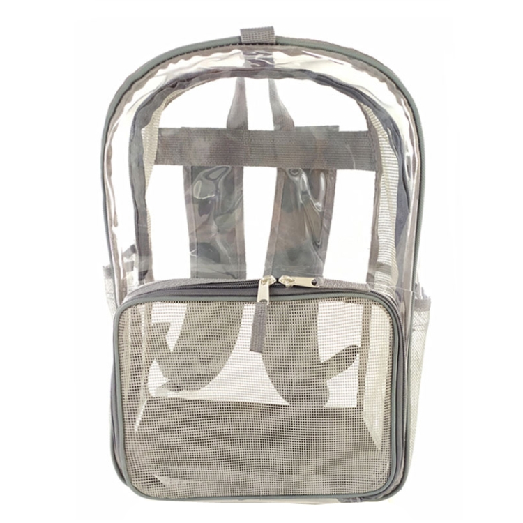 

Pet Bag Cat Dog Universal Transparent Shoulder Bag Out Portable Pet Breathable Backpack(02 Gray)