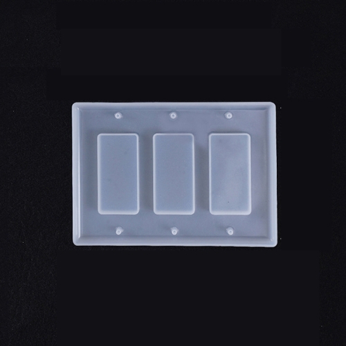 

3 PCS Crystal Epoxy Mirror Porous Socket Button Data Line Switch Panel Silicone Mold, Specification: Style Six