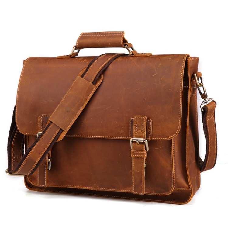 

B515 Men 15.6 Inch Business Briefcase Multi-Function Laptop Bag(Brown)