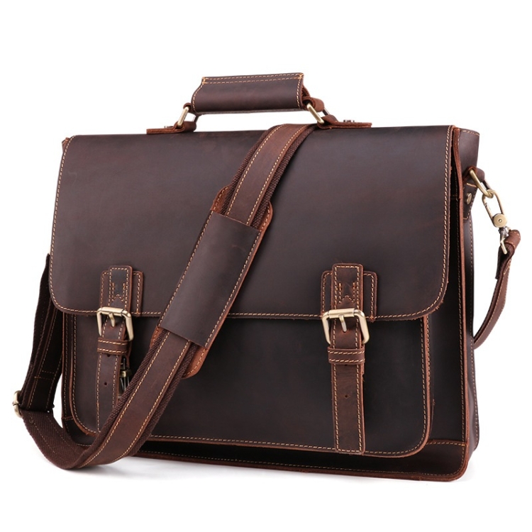 

B515 Men 15.6 Inch Business Briefcase Multi-Function Laptop Bag(Dark Coffee)
