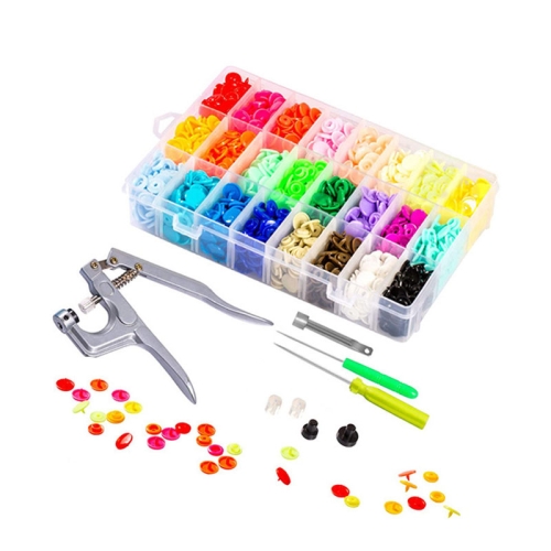 

Colorful Plastic Resin Children Clothes Button Hand Pressure Pliers Installation Tool, Specification: 24 Color 360 Sets T5 Snap Button+Tool