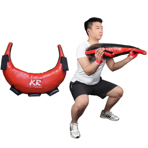 

KR Fitness Training Sandbag Weight-Bearing Exercise Equipment Croissant without Filler(Red Leather + Black Belt)