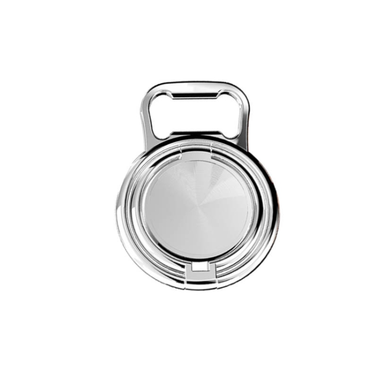 

3 PCS Bottle Opener Folding Metal Mobile Phone Bracket Ring Buckle Bracket Car Magnets Live Desktop Bracket(Silver)