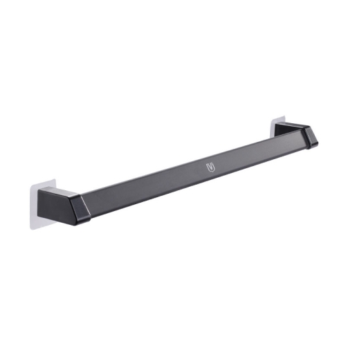 

2 PCS Vilscijon Aluminum Alloy Wall Hanging Shelf Bathroom Toilet Slippers Towel Rack, Colour: Lengthen Black